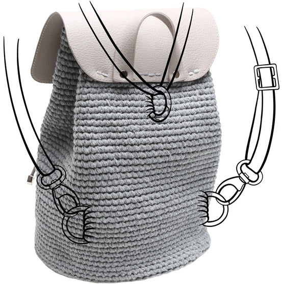 Cierre de solapa con botón magnético - Black/Silver - Go Handmade
8