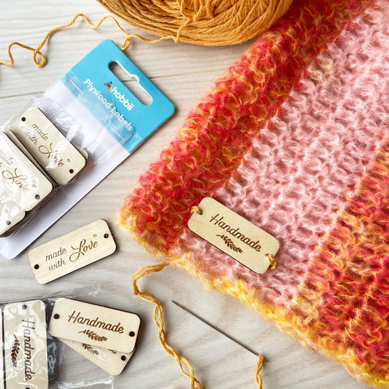 Etiquetas en Madera - Made With Love - Hobbii
5