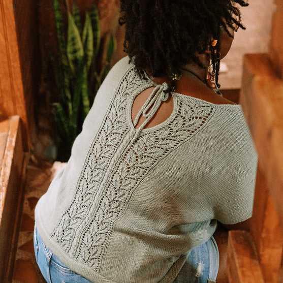 Floreale Top - Camiseta con Espalda de Encaje
2