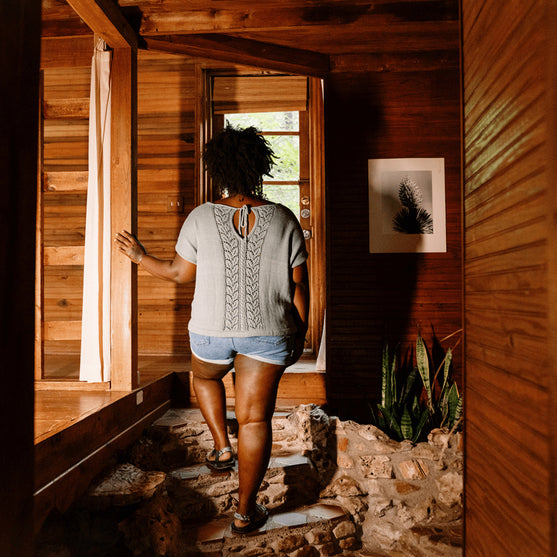 Floreale Top - Camiseta con Espalda de Encaje
7