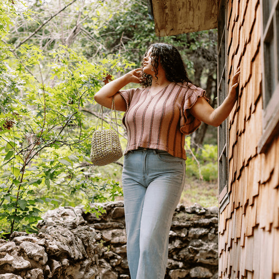 Dalle de Verre - Top con Mangas Volantes
4