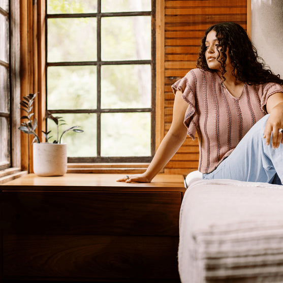 Dalle de Verre - Top con Mangas Volantes
5