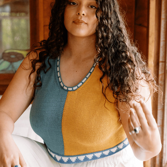 Bevelled Tank - Top Sin Mangas con Intarsia
5