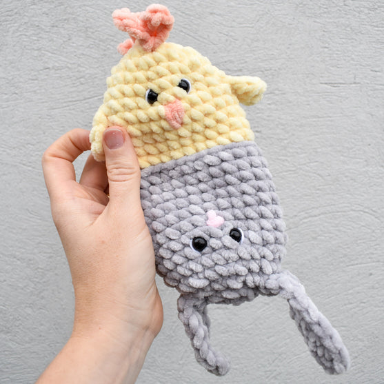 Conejito y Pollito - Juguete reversible
6