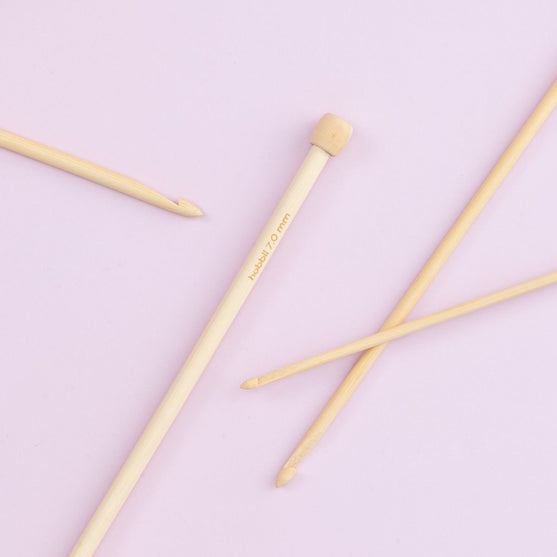 Conjunto de ganchillo tunecino de bambú - 25 cm - Hobbii
2