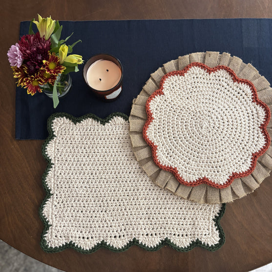 Scallops - Mantel individual rectangular
3
