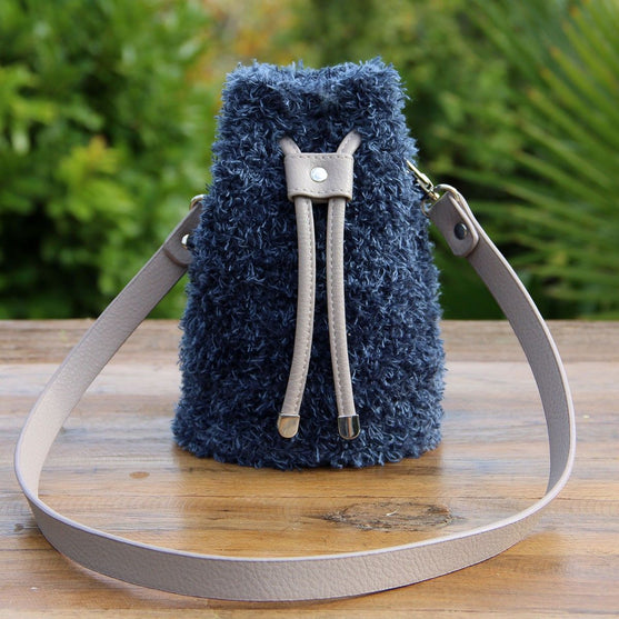 Cierre de cuerdas para bolso - Negro/Plateado - Go Handmade
5