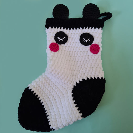 Calcetín de navidad de panda
2