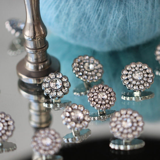 Botones Bling - Gemas grandes - Plata - 4 uds. - Go Handmade
4