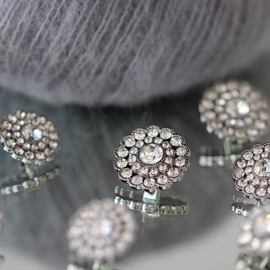 Botones Bling - Gemas pequeñas - Plateado - 4 uds. - Go Handmade
4