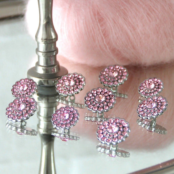 Botones Bling - Gemas pequeñas - Rosa - 4 uds. - Go Handmade
5