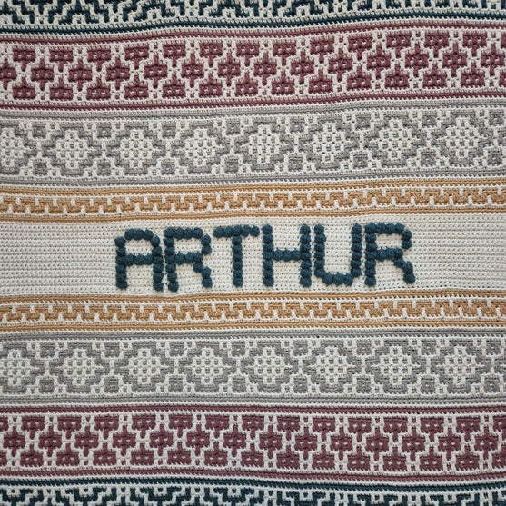 Lullaby Name Mosaic - Manta de bebé personalizada
5
