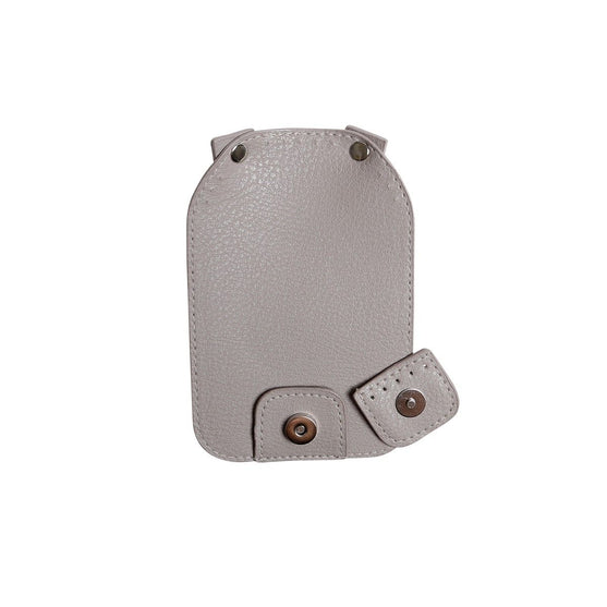 Cierre de solapa con botón magnético - Beige / Plateado - Go Handmade
4