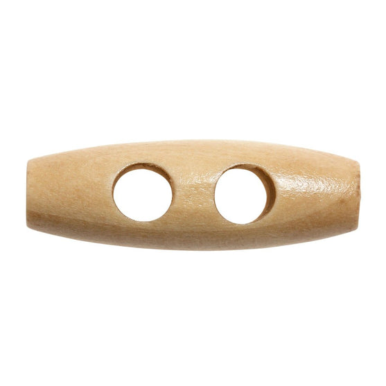 Botones alargados de madera - 35 mm - Go Handmade
3