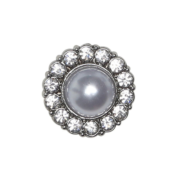 Botones de perla con gemas - Plata - Varios tamaños - Go Handmade
2