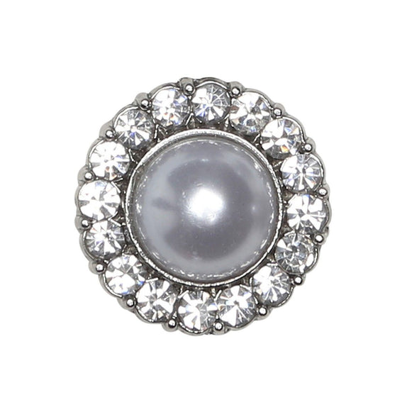 Botones de perla con gemas - Plata - Varios tamaños - Go Handmade
3
