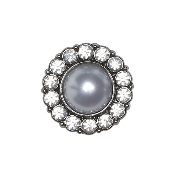 Botones de perla con gemas - Negro - Varios tamaños - Go Handmade
2