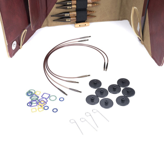 Ginger Regal - Juego de agujas circulares intercambiables cortas - Abedul - KnitPro
4