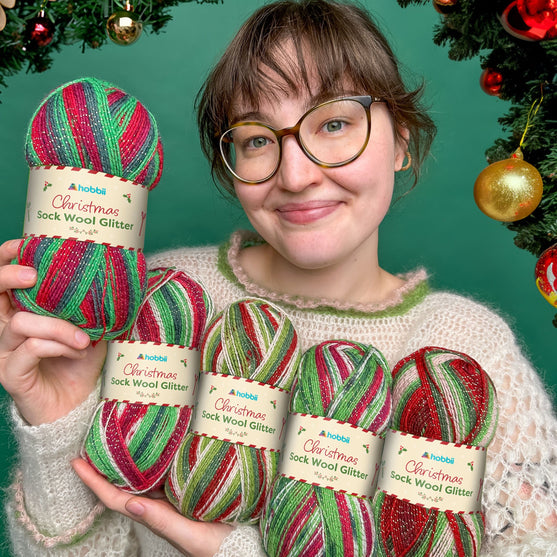 Christmas Sock Wool Glitter (Edición Limitada) - Hobbii
8