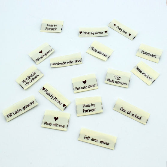 10 Etiquetas - Made with love - 3,5 cm - Go Handmade
3