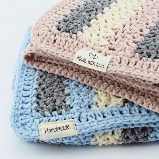 10 Etiquetas - Made with love - 3,5 cm - Go Handmade
4