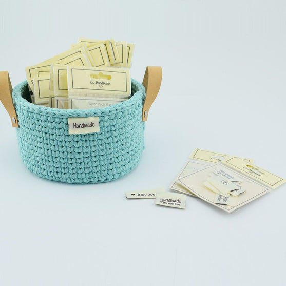 10 Etiqutas - Handmade with love - 5 cm - Go Handmade
3