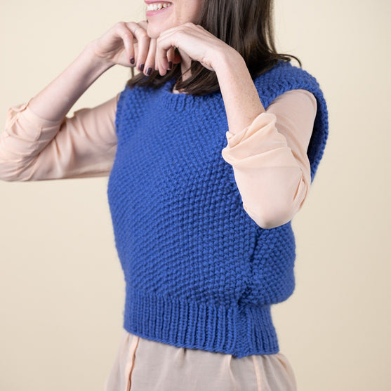 Renee - Chaleco a punto arroz
5