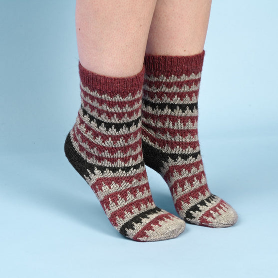 Calcetines de patrón Fair Isle
2