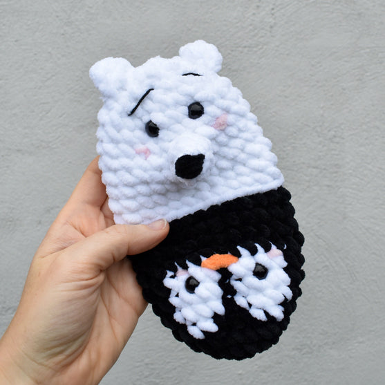 Pingüino y Oso Polar - Juguete Reversible
2