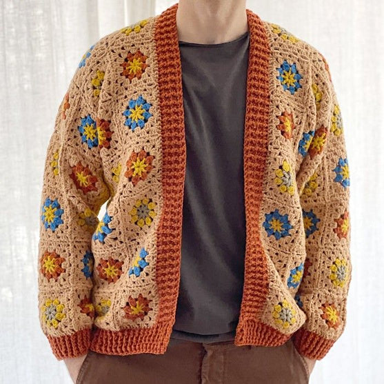 Floral Fusion - Cárdigan de hombre
5