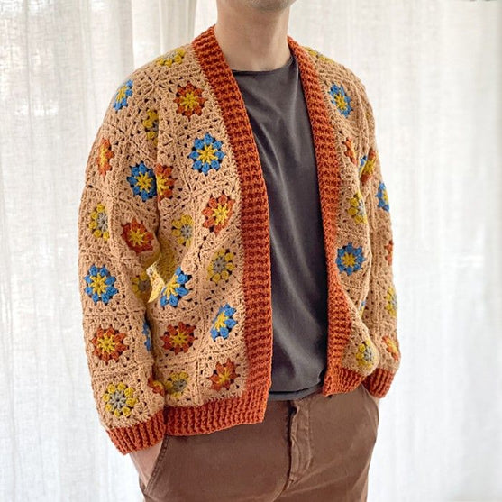 Floral Fusion - Cárdigan de hombre
4