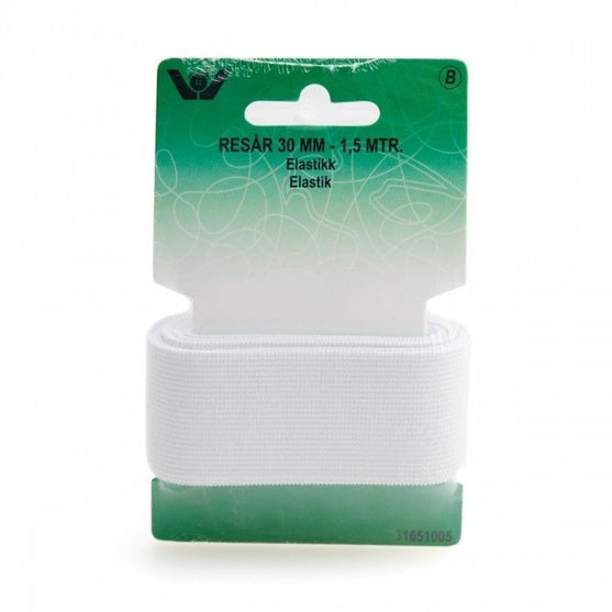 Elástico de 30 mm.
3