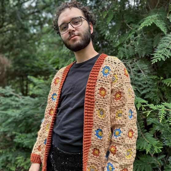 Floral Fusion - Cárdigan de hombre
3