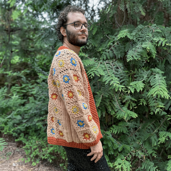 Floral Fusion - Cárdigan de hombre
2