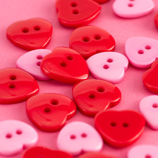 Botones corazón – 30 uds. - Hobbii
2