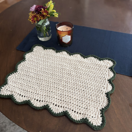 Scallops - Mantel individual rectangular
2