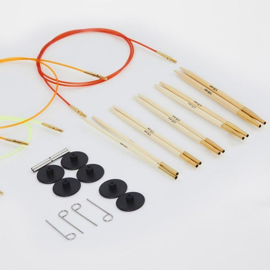 Set de agujas circulares intercambiables Bamboo - Principiante - KnitPro
4