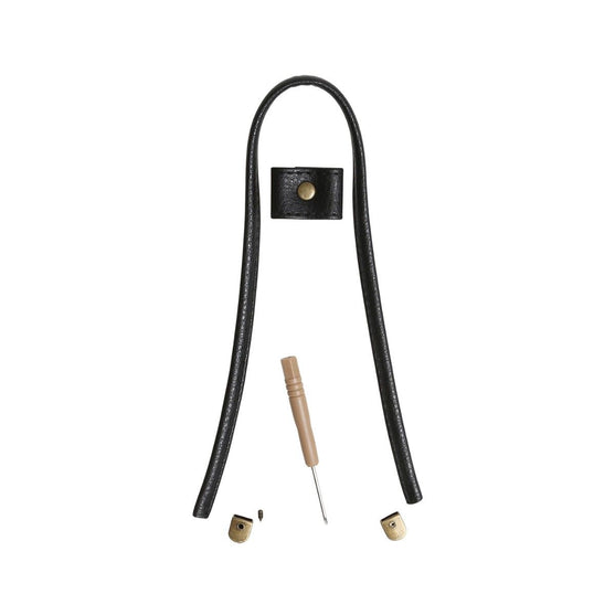 Cierre de cuerdas para bolso - Negro/Bronce - Go Handmade
2