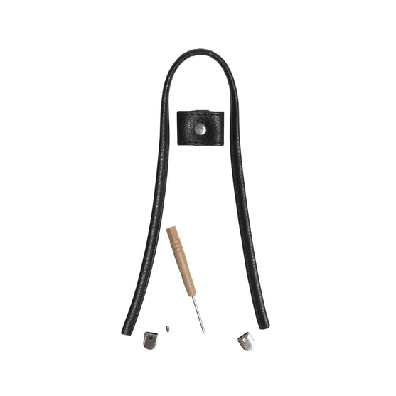 Cierre de cuerdas para bolso - Negro/Plateado - Go Handmade
2