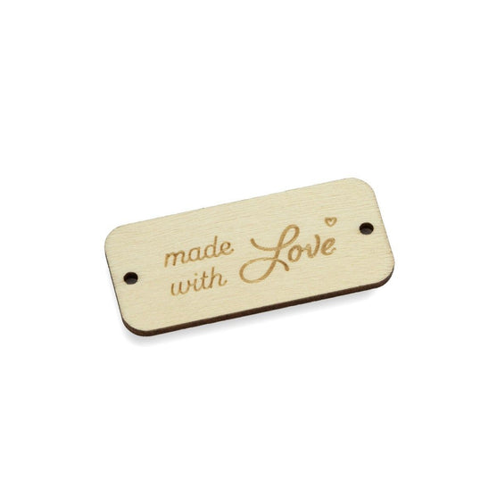 Etiquetas en Madera - Made With Love - Hobbii
2