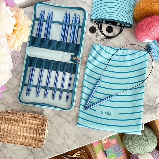 Juego de agujas circulares intercambiables Stellar Deluxe - Zafiro - Hobbii
12