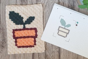 Design your own crocheted motifs with the C2C-technique