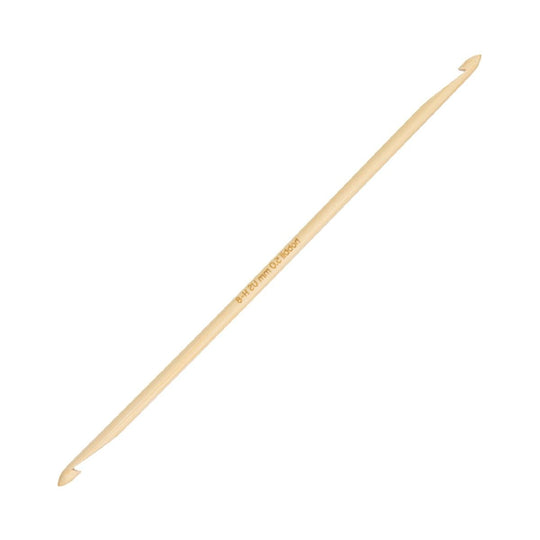 Aguja de crochet tunecina doble de bambú - 20 cm - Hobbii