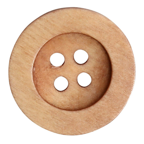 

Botones de madera - Round Groove - Brillantes - Go Handmade
4