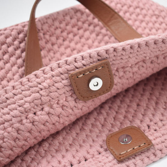 

Ribbon Shopper con fondo de cuero - Pequeño
2