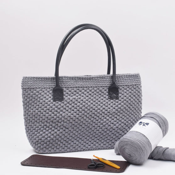 

Ribbon Shopper con fondo de cuero - Pequeño
3