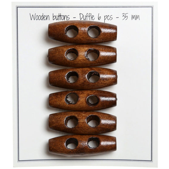 

Botones alargados de madera - 35 mm - Go Handmade
1