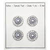 

Botones de perla con gemas - Plata - Varios tamaños - Go Handmade
1