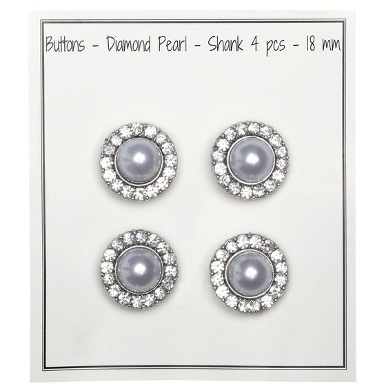 

Botones de perla con gemas - Plata - Varios tamaños - Go Handmade
1
