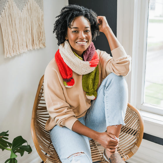 

Chilly - Bufanda con pompones
5